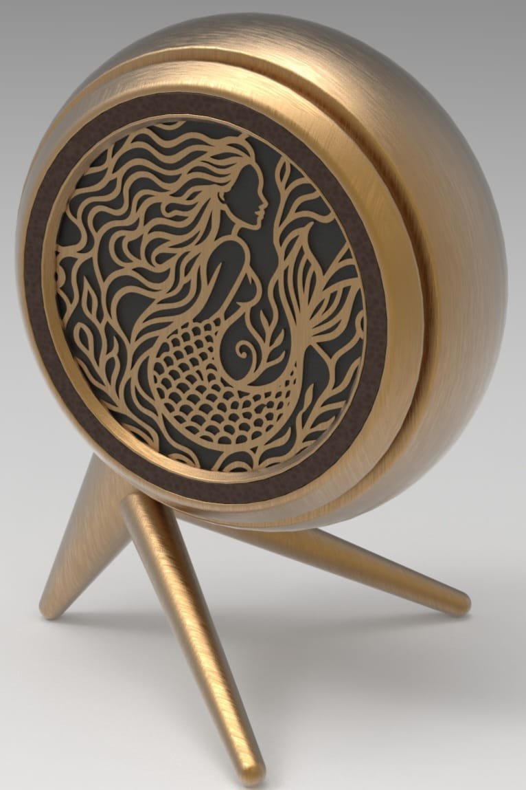 Grille sirène ouvragée de l’enceinte Calypso RST-100